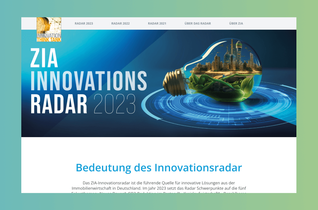 ZIA-Innovationsradar Screenshot