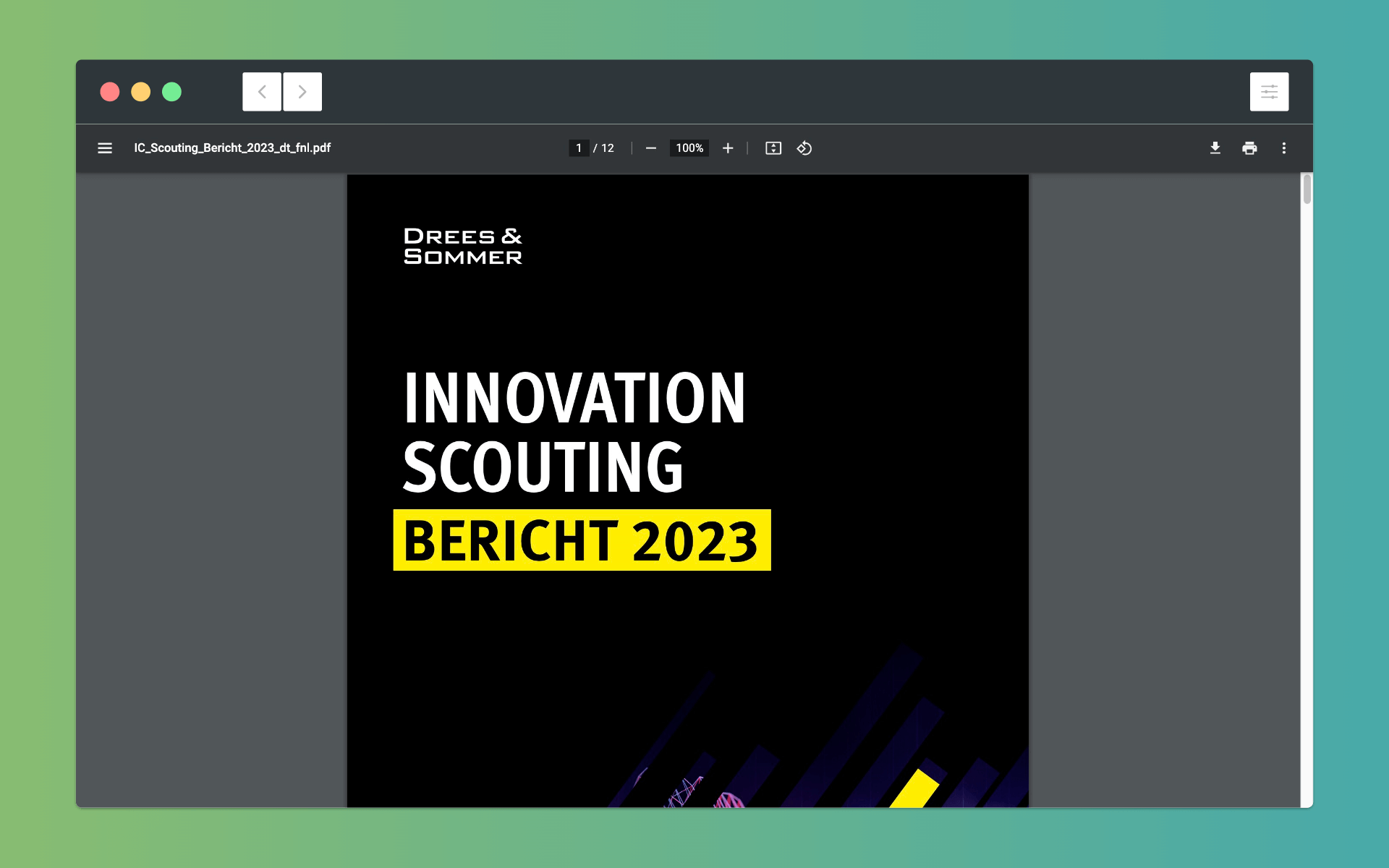 Screenshot Innovation Scouting Bericht 2023